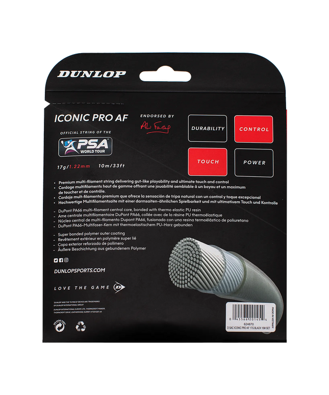 Dunlop Iconic Pro AF 1.22 mm - String Set 10 m back
