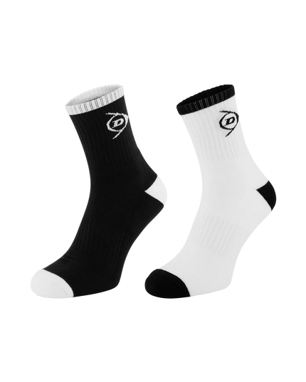 Dunlop Men's Performance Socks white black 2 pairs