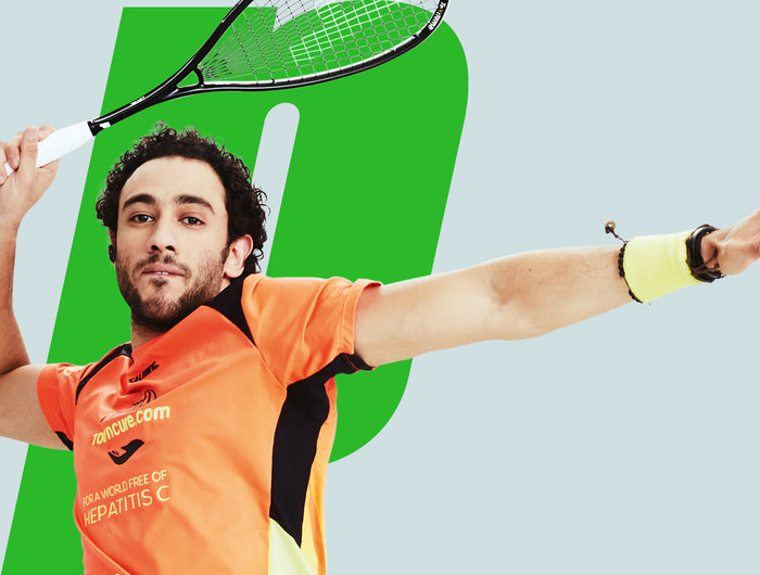 banner Prince squash rackets